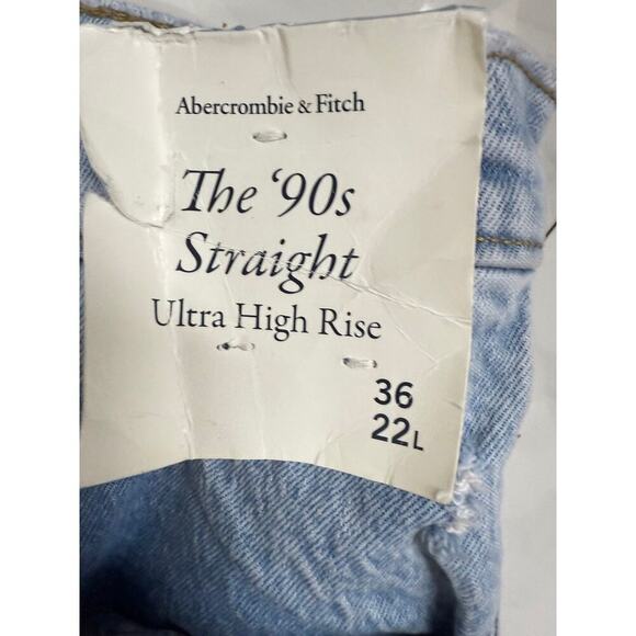 A&F Abercrombie & Fitch NWT 48 x33L 3XL The '90s Straight Ultra High Rise Jeans - Picture 2 of 6